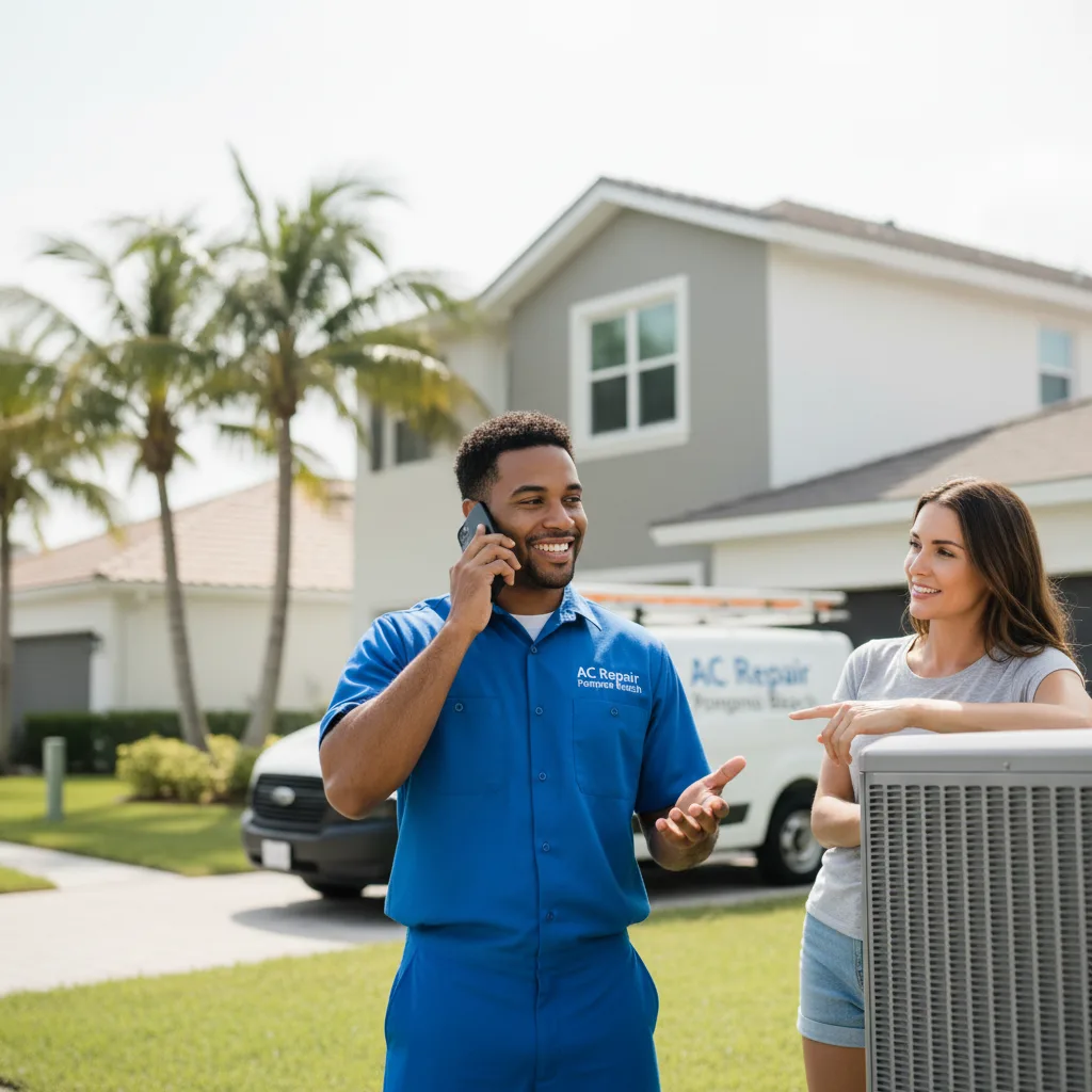 AC Repair Pompano Beach customer support in Ovalo